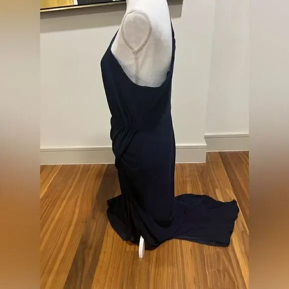 Mac Duggal jersey one shoulder gown size 10 NWOT - Picture 7 of 15